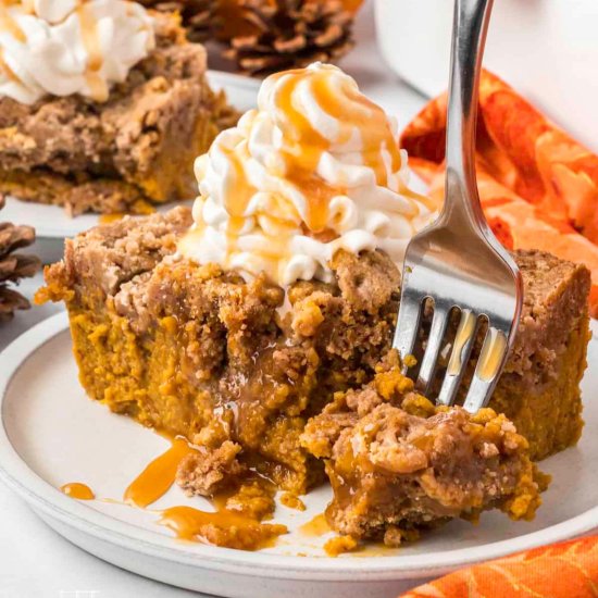 Pumpkin Pie Dump Cake With Cake Mix