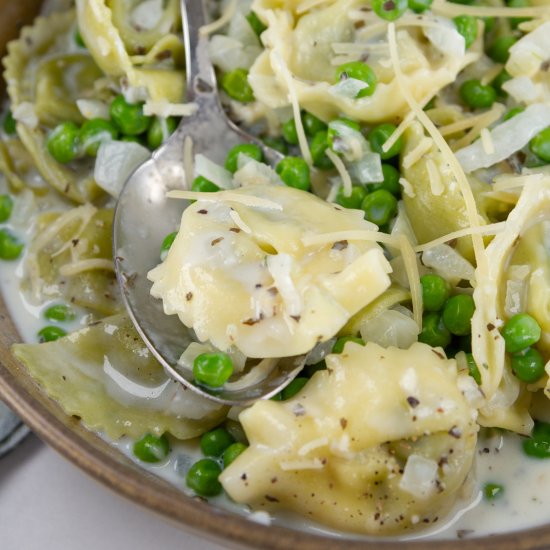 Tortellini with Peas