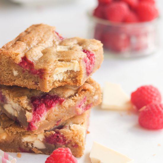 White Chocolate Raspberry Blondies