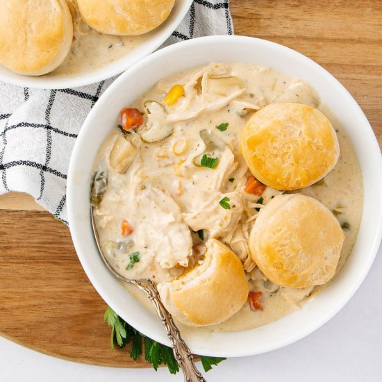 Slow Cooker Chicken Pot Pie Soup
