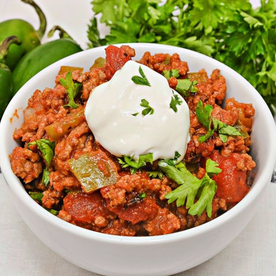 Pumpkin Chili Sloppy Joe