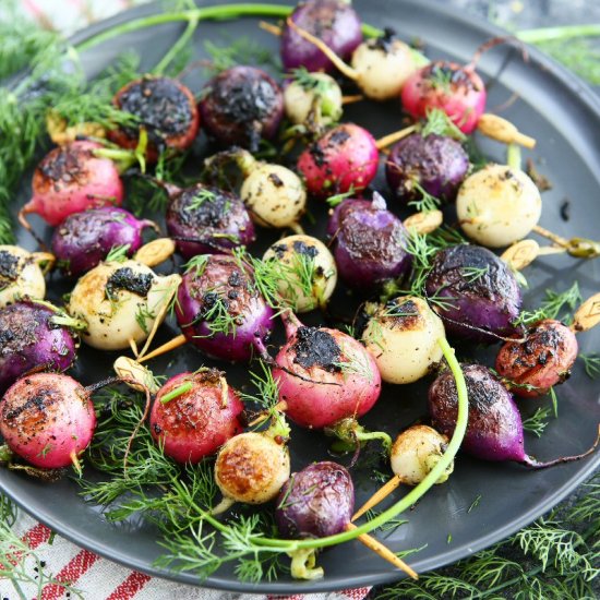 Grilled Radish Skewers