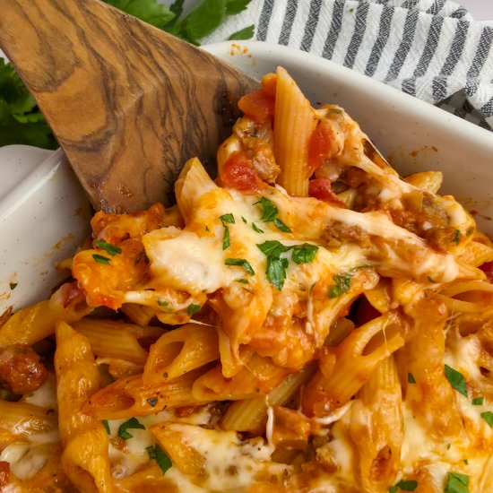 Baked Penne with Sausage