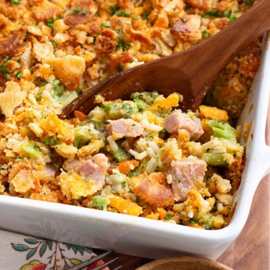 Ham Broccoli Rice Casserole