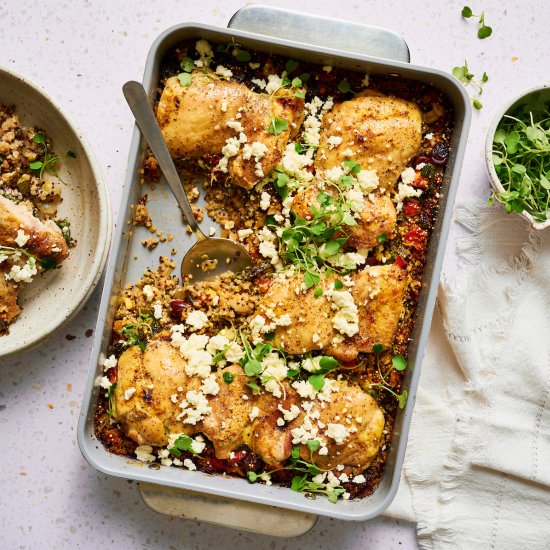 One Pan Chicken Quinoa Bake