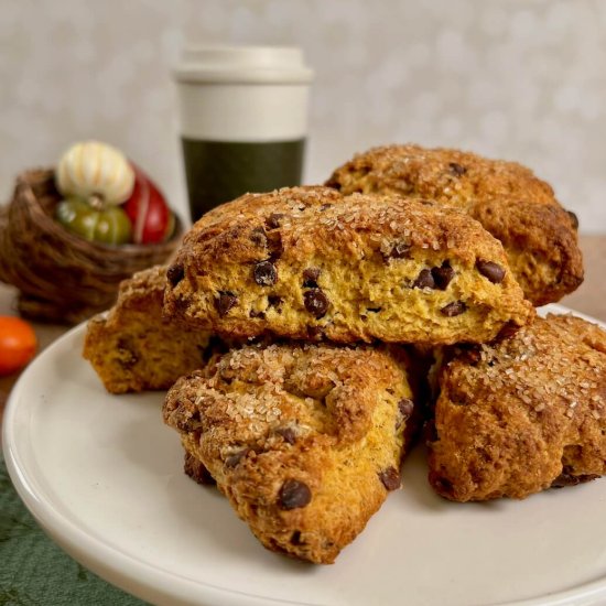 Pumpkin Chocolate Chip Scones