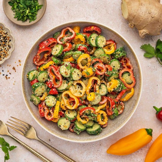 Cucumber Pepper Salad Recipe