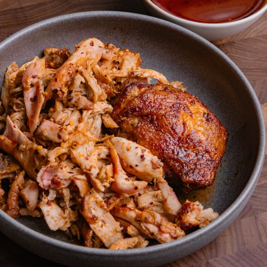 Smoked Hot Honey Pulled Chicken