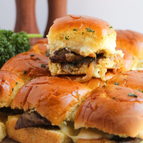 Philly Cheesesteak Sliders