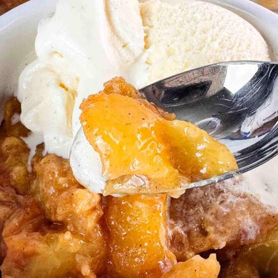 Peach Cobbler with Cake Mix