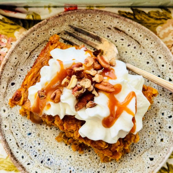 Pumpkin Pie Baked Oatmeal