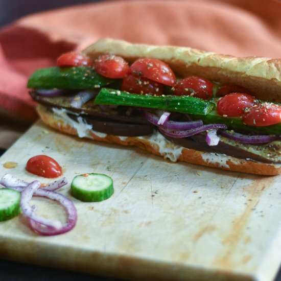 Healthy Mediterranean Veg Sandwich