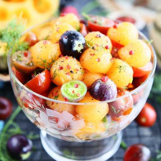 Cantaloupe Tomato Salad