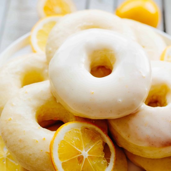 Meyer Lemon Baked Doughnuts