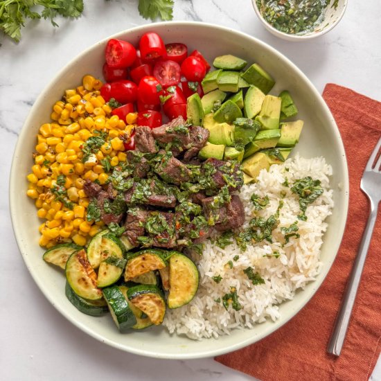 Southwestern Steak and Rice Bowl