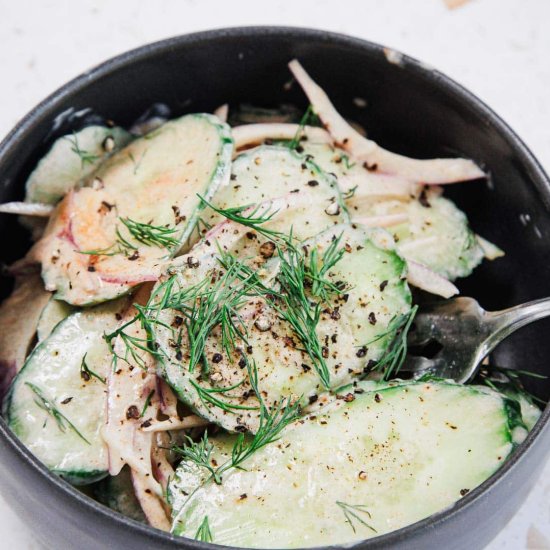 Creamy Hungarian Cucumber Salad