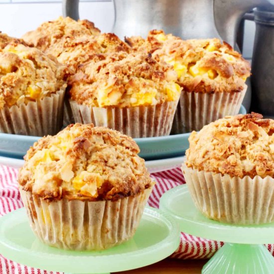 Mango Muffins with Coconut Streusel
