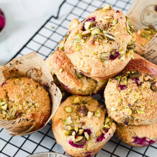 Raspberry Polenta Muffins
