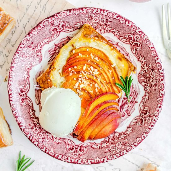 Peach Puff Pastry Tarts