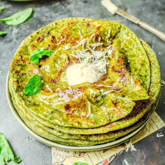 Palak Paneer Paratha