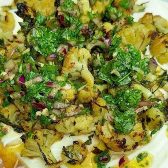 Roasted Cauliflower with Chimichurri
