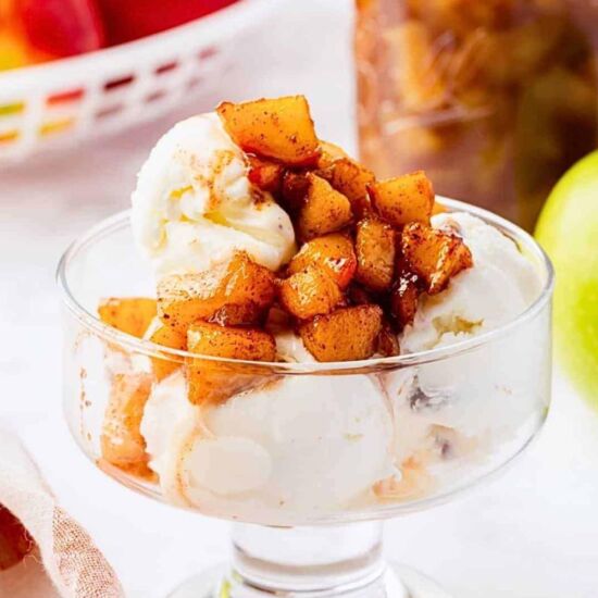 Apple Compote Topping with Cinnamon