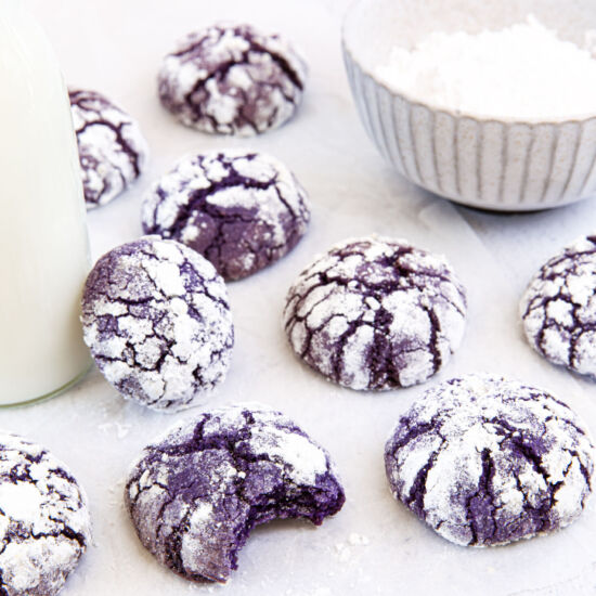 Ube Crinkle Cookies