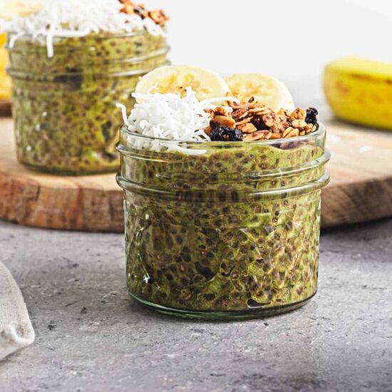 Banana Matcha Chia Pudding