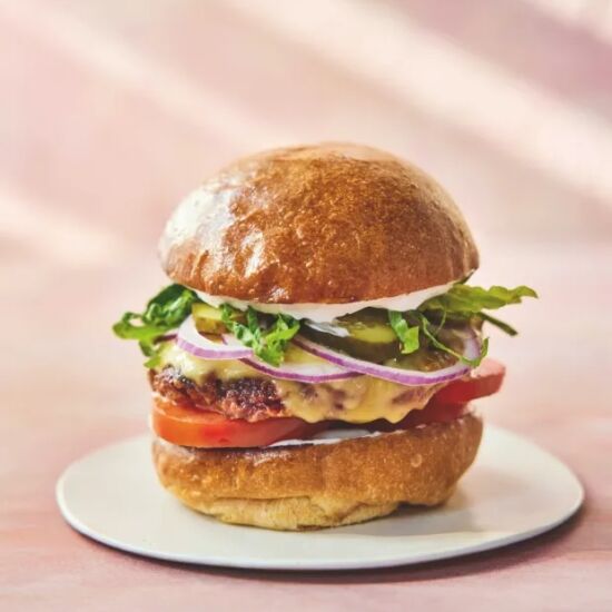 Beetroot Tempeh Smash Burgers
