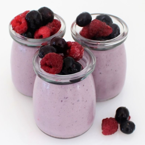 Blueberry Panna Cotta Dessert