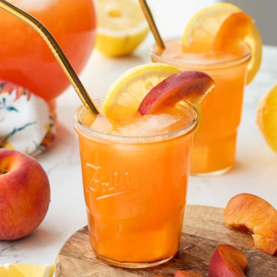 Brown Sugar Peach Lemonade