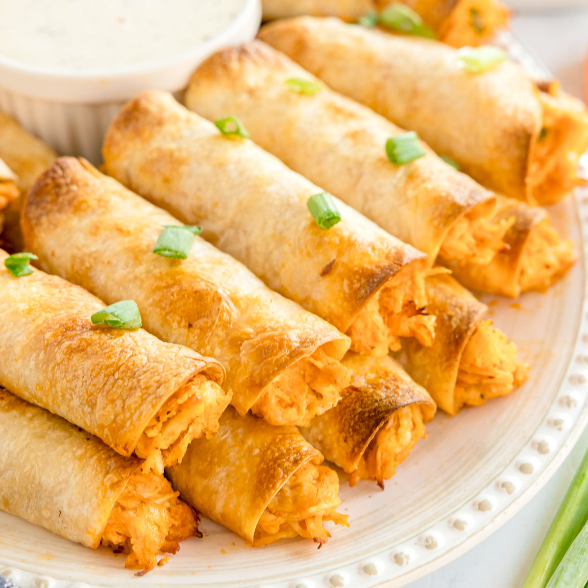 Easy Buffalo Chicken Taquitos