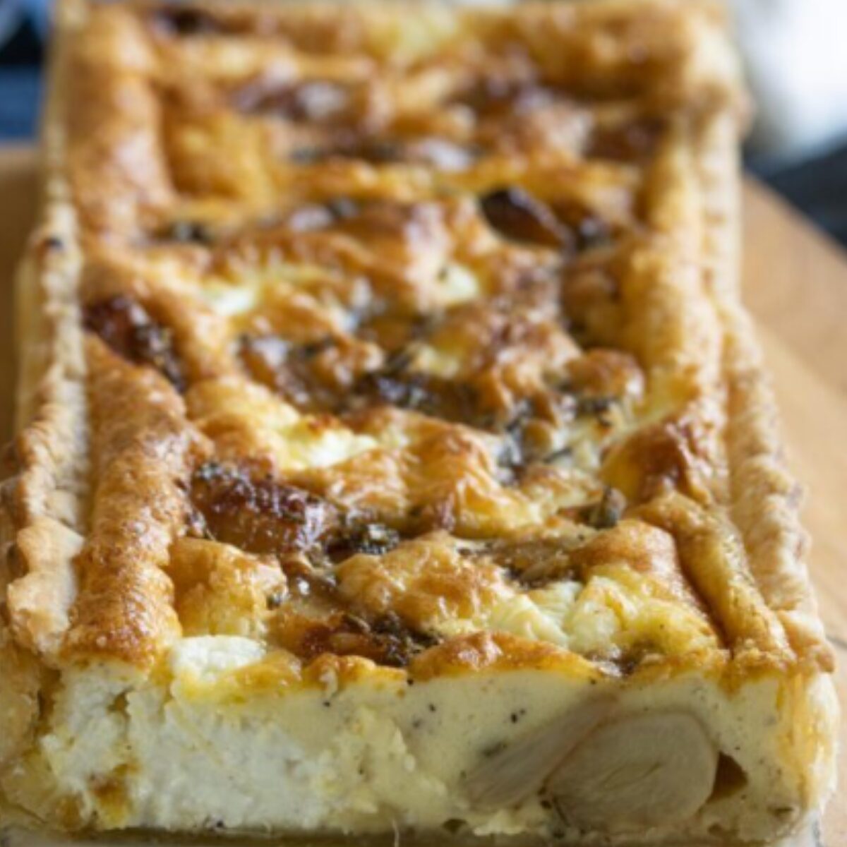 Caramelized Garlic Goat Cheese Tart