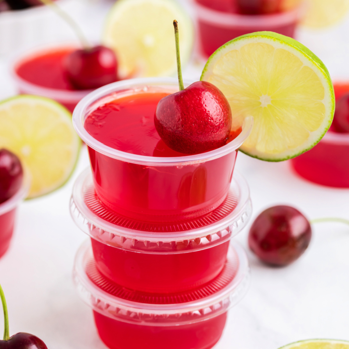 Cherry Limeade Jello Shots