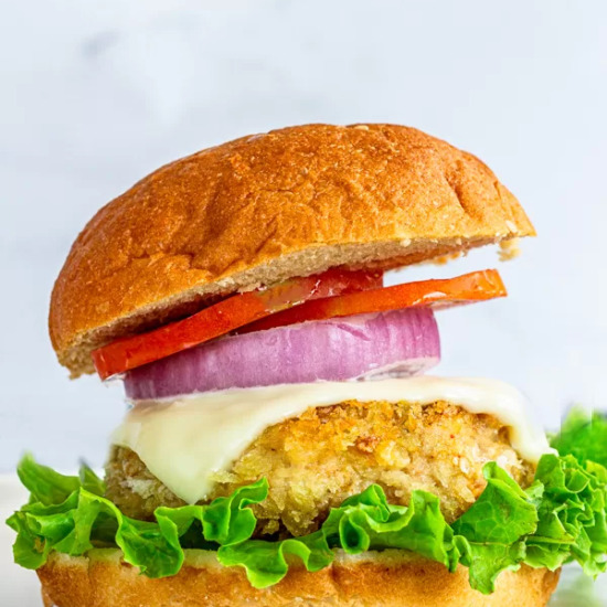 High Protein Chicken Burger