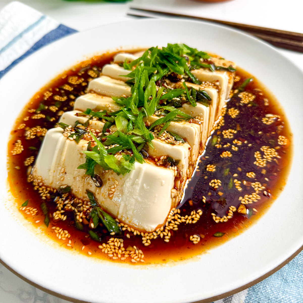 Chili Garlic Silken Tofu
