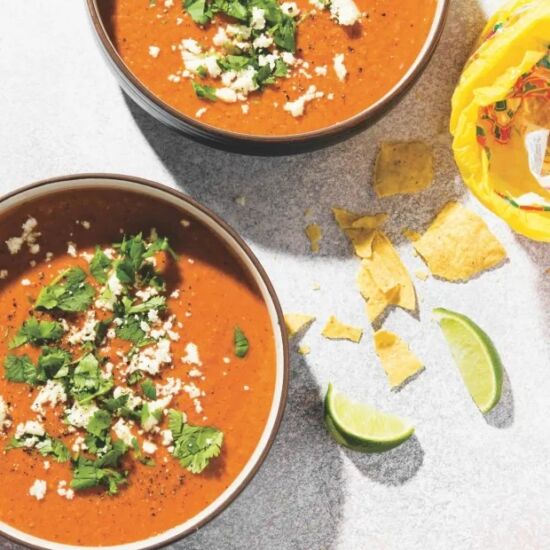 Creamy Pinto Bean and Tomato Soup