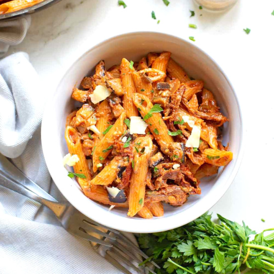 Sun-Dried Tomato & Eggplant Pasta