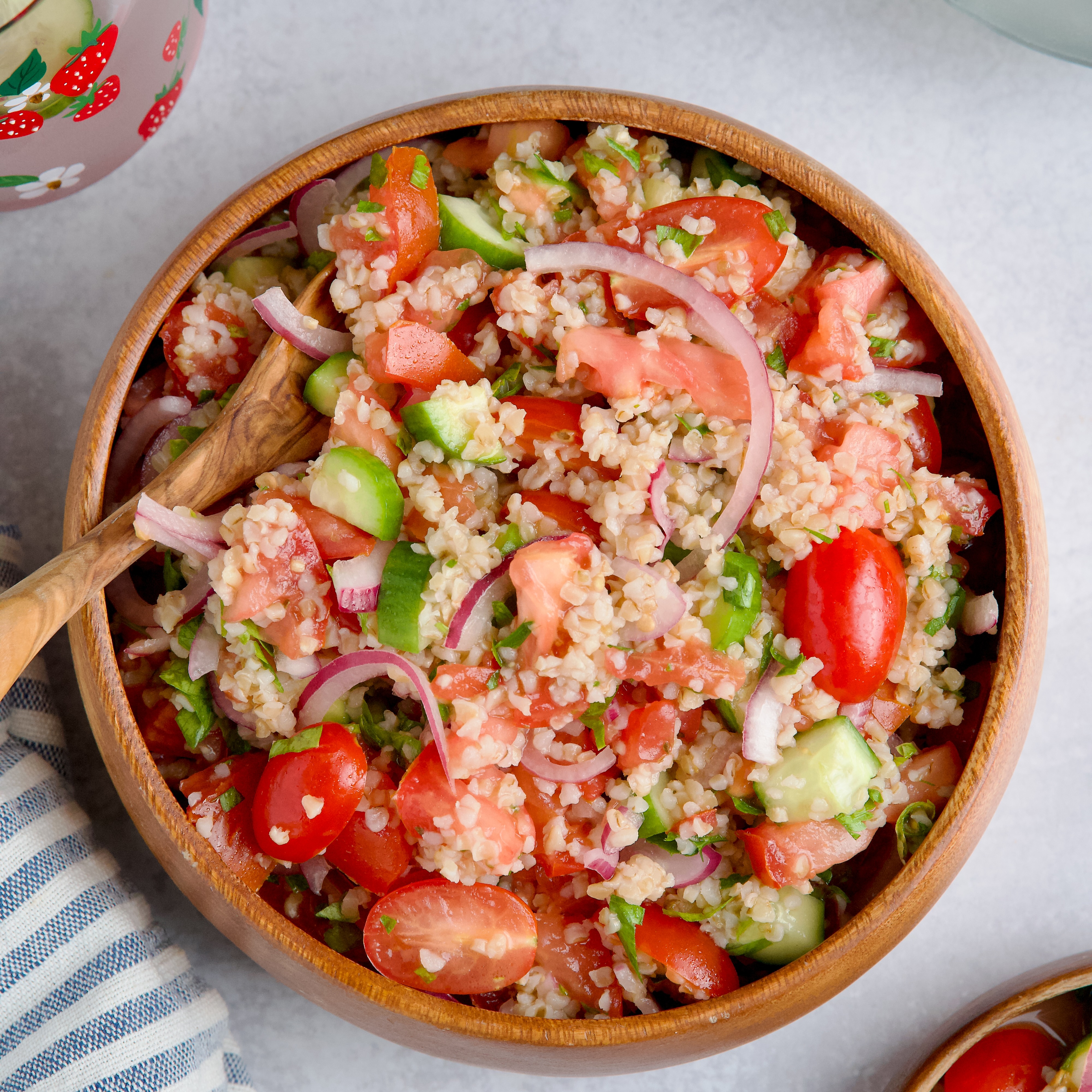 Cucumber, Tomato Salad With Bulgur
