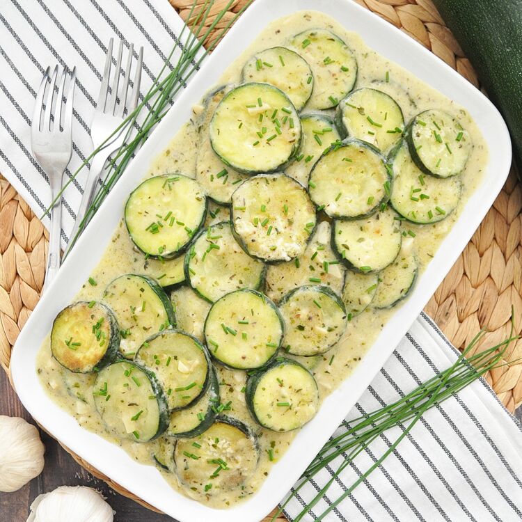 Creamy Garlic Zucchini