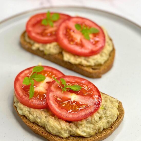 Romanian Eggplant Salad with Mayo