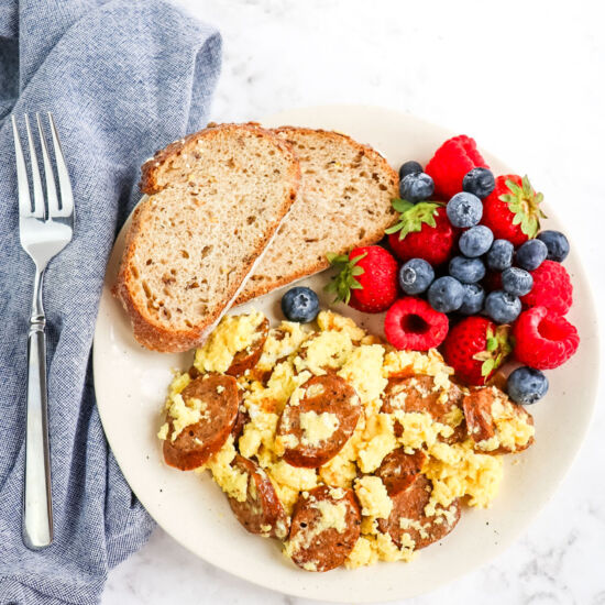 Chicken Sausage and Egg Scramble