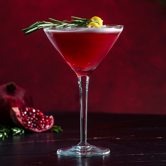 Pomegranate Rosemary Gin Sour