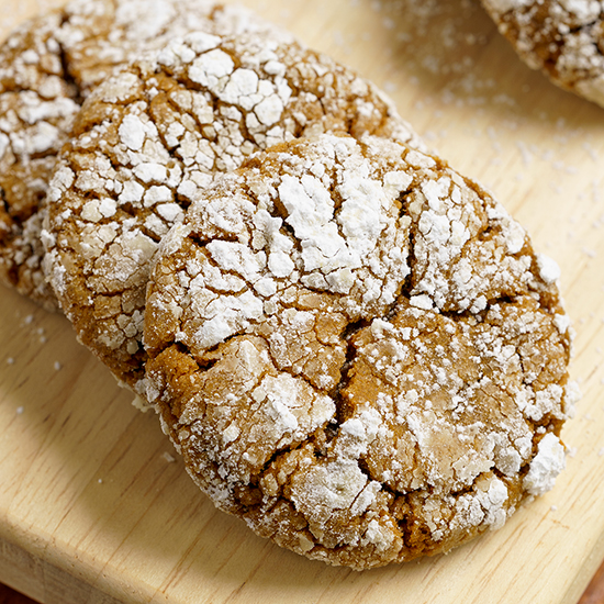 Gingerbread Crinkle Cookies