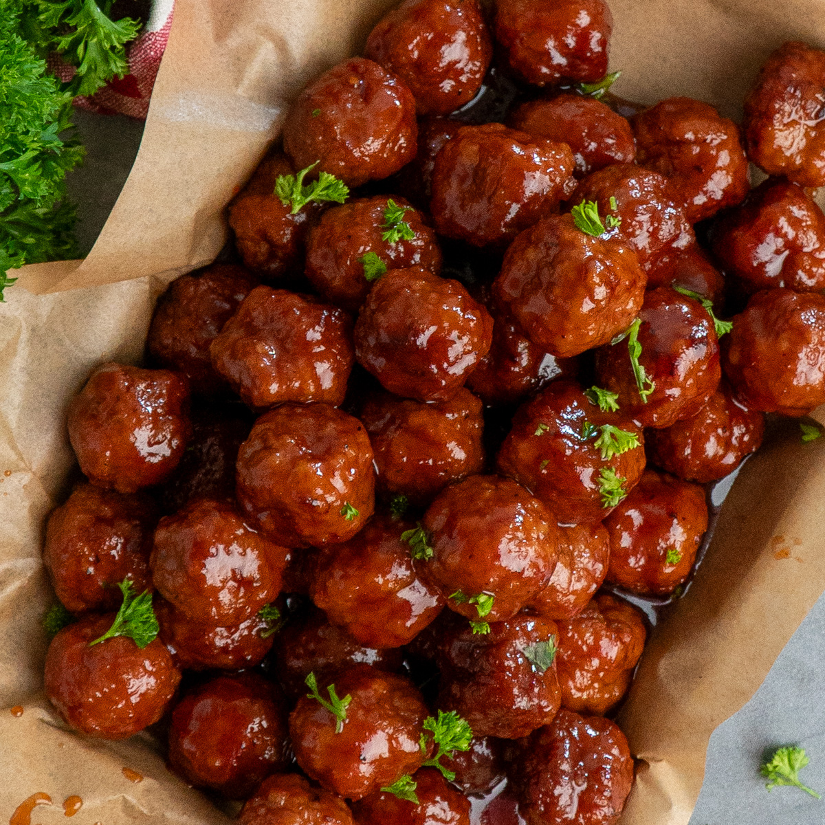 Sweet & Savory Grape Jelly Meatballs