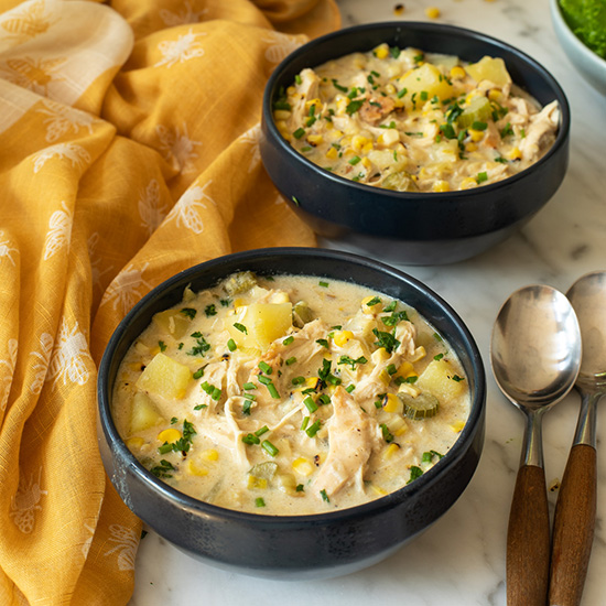 Grilled Chicken Corn Chowder