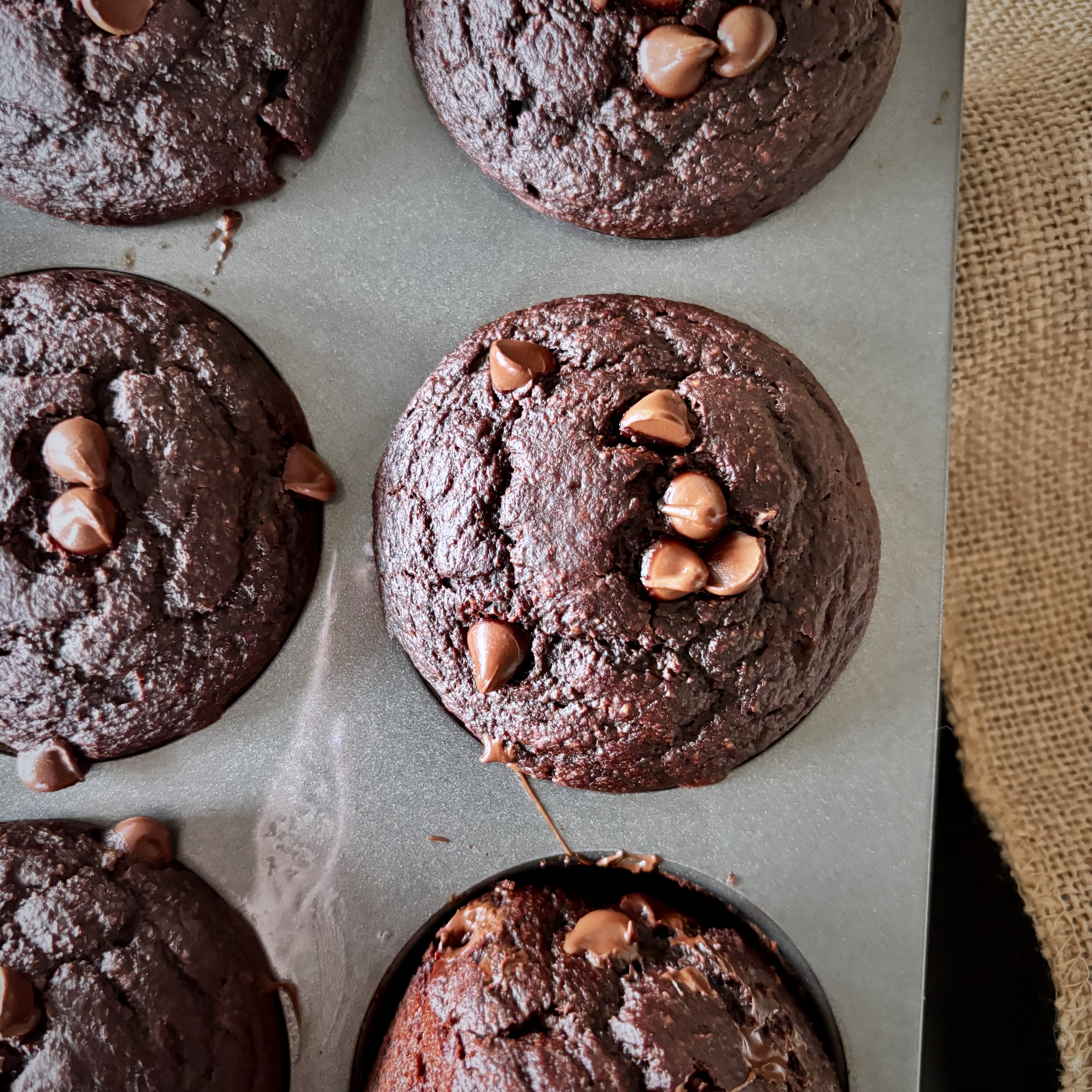Chocolate Zucchini Blender Muffins