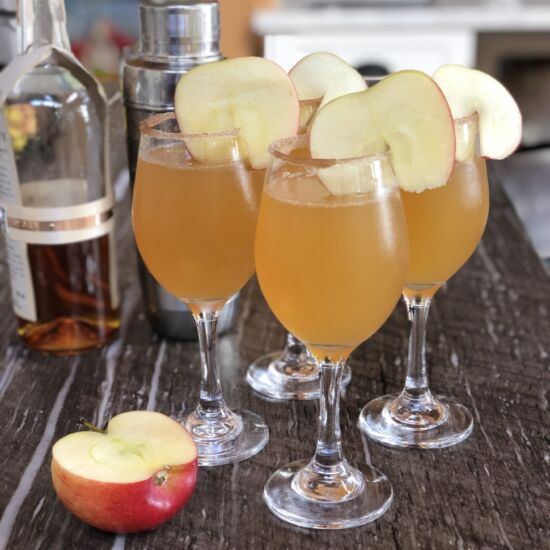 Apple Cider Bourbon Fizz Cocktail