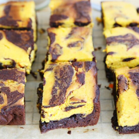 Pumpkin Cheesecake Brownies