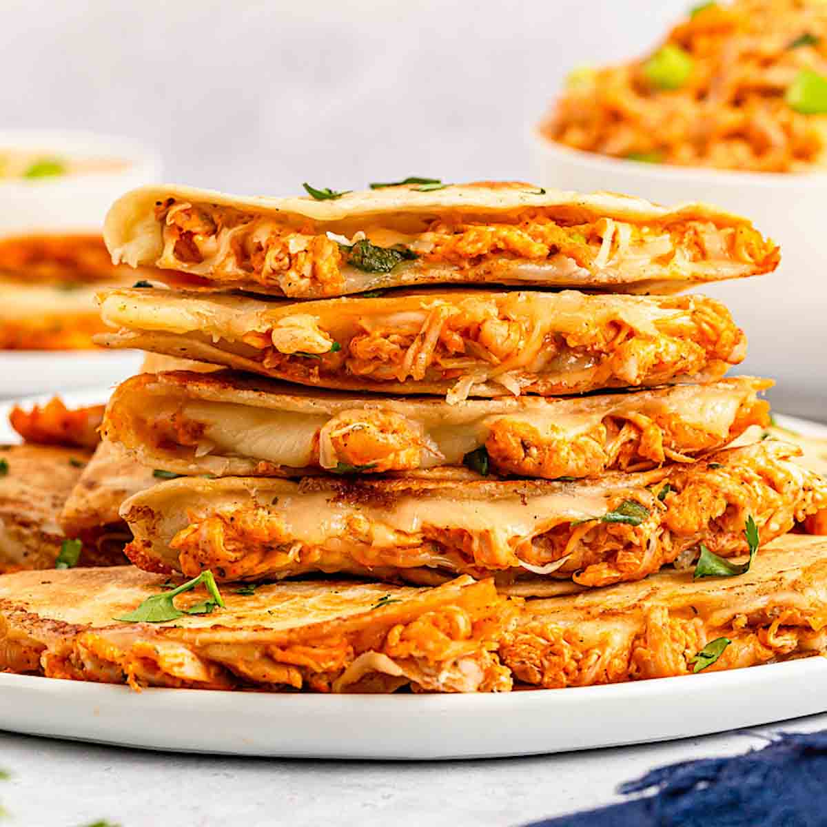 Buffalo Chicken Quesadillas